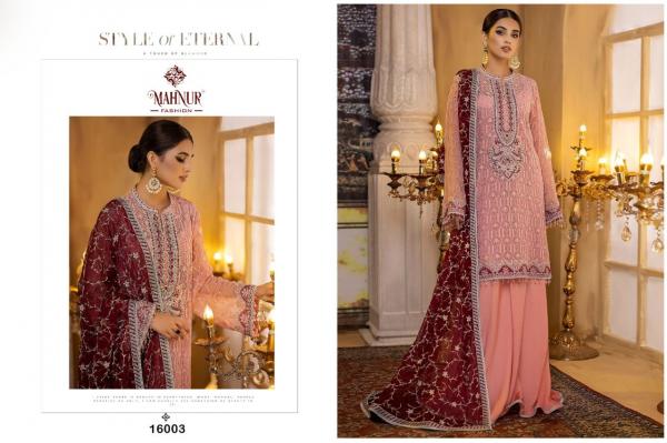 Mahnur Vol 16 Embroidered Georgette Designer Pakistani Suit Collection